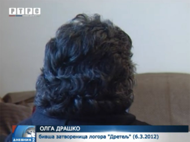 Bivša zatvorenica logora Dretelj Foto: RTRS