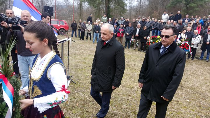 Predsjednik Socijalističke partije Petar Đokić prisustvuje danas u Vukosavcima kod Lopara obilježavanju 74 godine od stradanja članova Štaba Prvog majevičkog narodnooslobodilačkog partizanskog odreda tokom Drugog svjetskog rata.