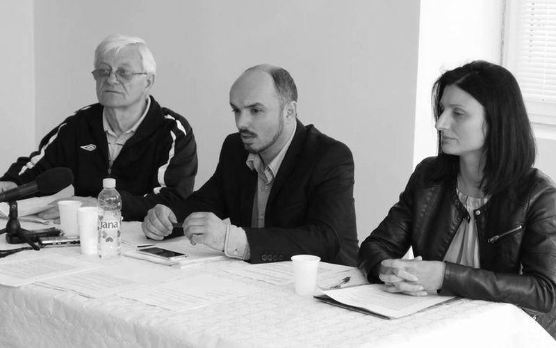 Jovan Lalić, predsednik MO Bršadin, Srđan Sekulić i Vesna Kosanović