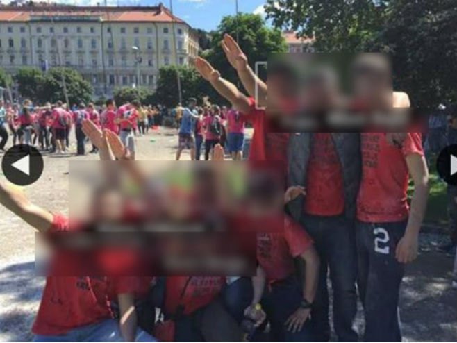 Maturanti iz Rijeke se slikali uz nacistički pozdrav Foto: facebook.com