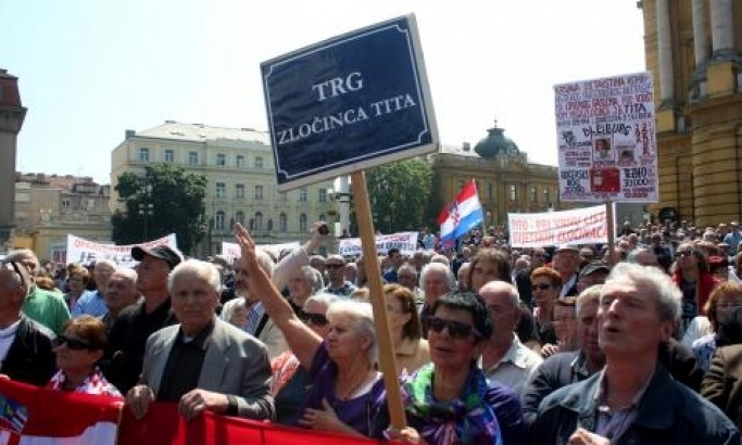 Protest Hrvata koji ne vole Tita...