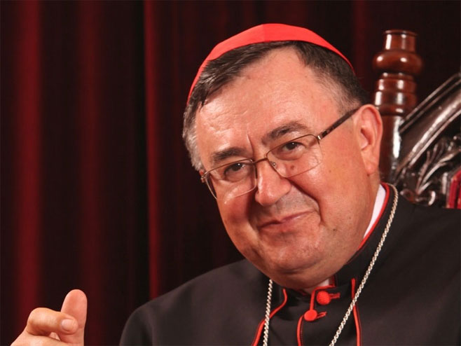 Vrhbosanski nadbiskup kardinal Vinko Puljić (foto:audax.ba)