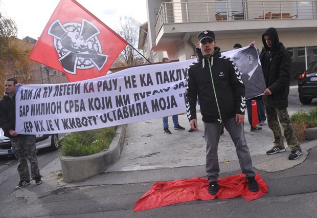 Nedićeve zasluge na transparentima, foto A. Stanković