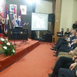 Командант Четвртог батаљона Невесињске бригаде пуковник Ранко Продановић на свечаној академији у Невесињу поводом годишњице митровданских битки 1992. у 1994. на невесињском ратишту