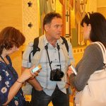 Из Билеће на владикину промоцију књиге: Миодраг Хрњез Љумо са новинарком Јованом Јовановић Кулаш