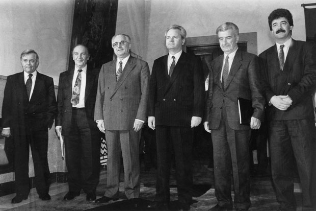 Kučan, Izetbegović, Tuđman, Milošević, Gligorov i Bulatović na samitu aprila 1991. , Foto Tanjug
